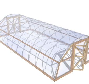 现代温室大棚免费su模型