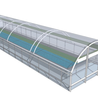 现代温室大棚su模型