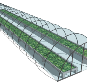 现代温室大棚免费su模型