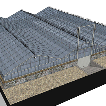 现代温室大棚su模型