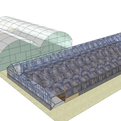 现代温室大棚su模型