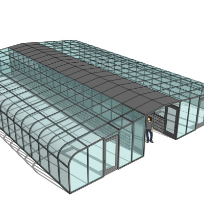 现代温室大棚su模型