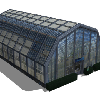 现代温室大棚免费su模型