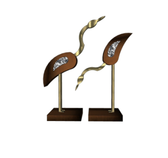 现代金属摆件su模型