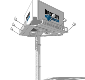 现代广告牌免费su模型