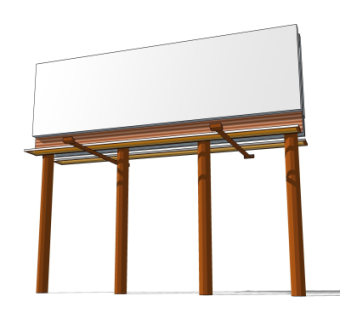 现代广告牌免费su模型