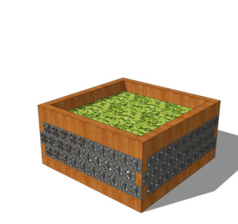 现代树池免费su模型