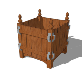 现代花箱免费su模型