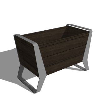 现代花箱免费su模型