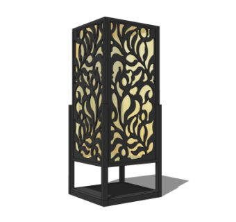 中式草坪灯su模型