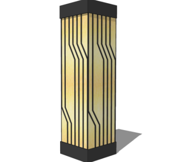 中式草坪灯su模型