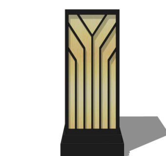 中式草坪灯su模型