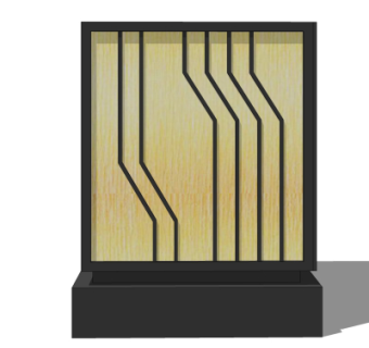 中式草坪灯su模型