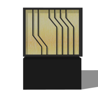 中式草坪灯su模型