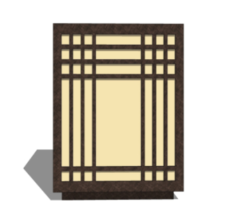 中式草坪灯su模型