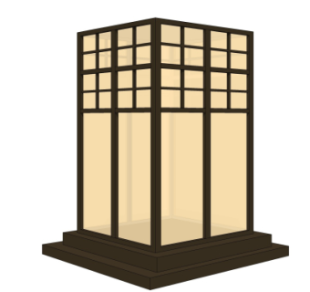 中式草坪灯su模型