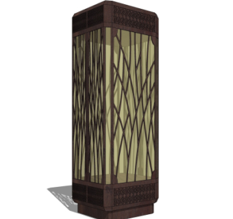 中式草坪灯su模型