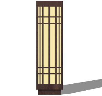 中式草坪灯su模型