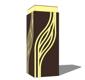 中式草坪灯su模型