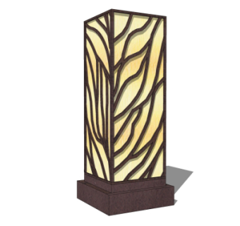 中式草坪灯su模型