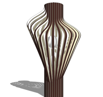 现代草坪灯su模型