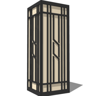 中式草坪灯su模型