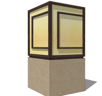 中式草坪灯su模型