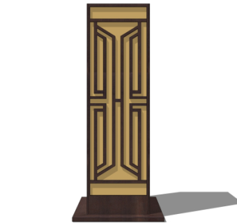 中式草坪灯su模型