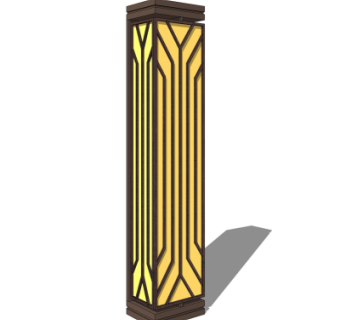 中式草坪灯su模型