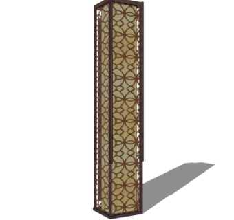 中式草坪灯su模型