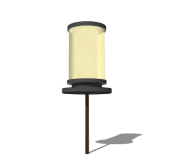 中式草坪灯su模型