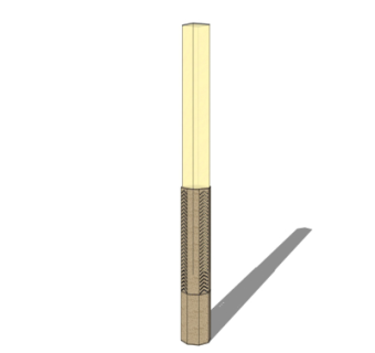中式草坪灯su模型