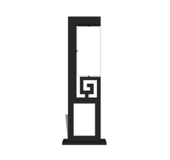 新中式指示牌su模型