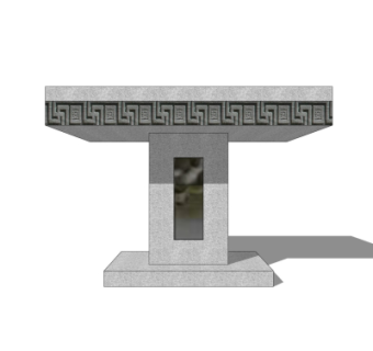 新中式休闲桌椅su模型