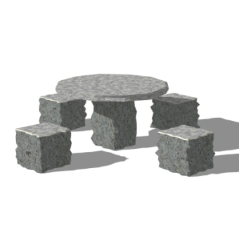 现代休闲桌椅su模型