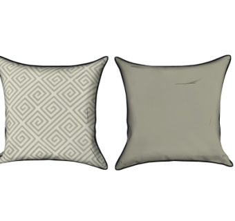 现代布艺抱枕su模型