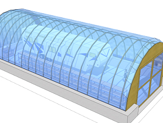 现代温室大棚su模型
