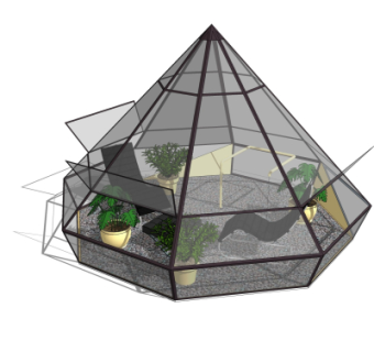 现代温室大棚免费su模型