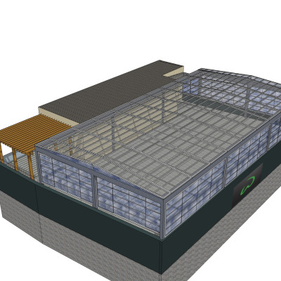 现代温室大棚su模型
