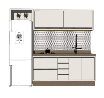 现代橱柜su模型