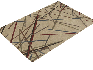 现代布艺地毯su模型