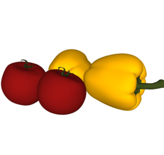 现代蔬菜西红柿辣椒su模型