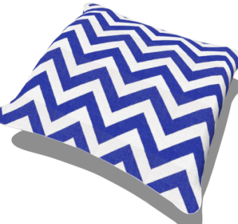 现代布艺抱枕su模型