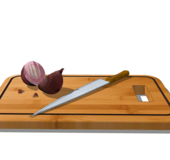 现代砧板刀组合su模型