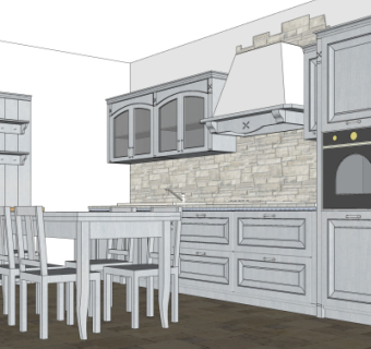 美式橱柜su模型