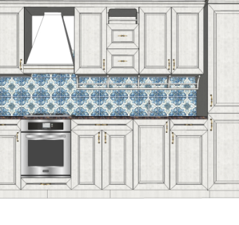 欧式橱柜su模型