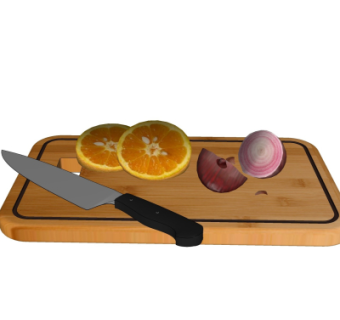 现代砧板刀组合su模型