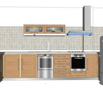 现代橱柜su模型