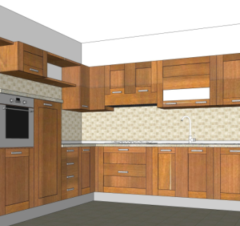 现代橱柜su模型