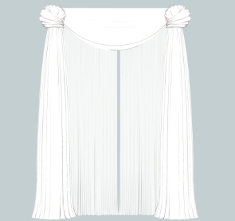 现代窗帘su模型